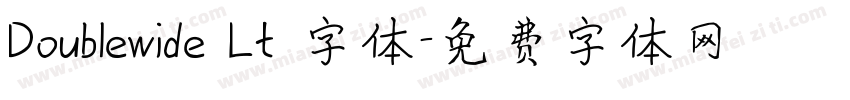Doublewide Lt 字体字体转换